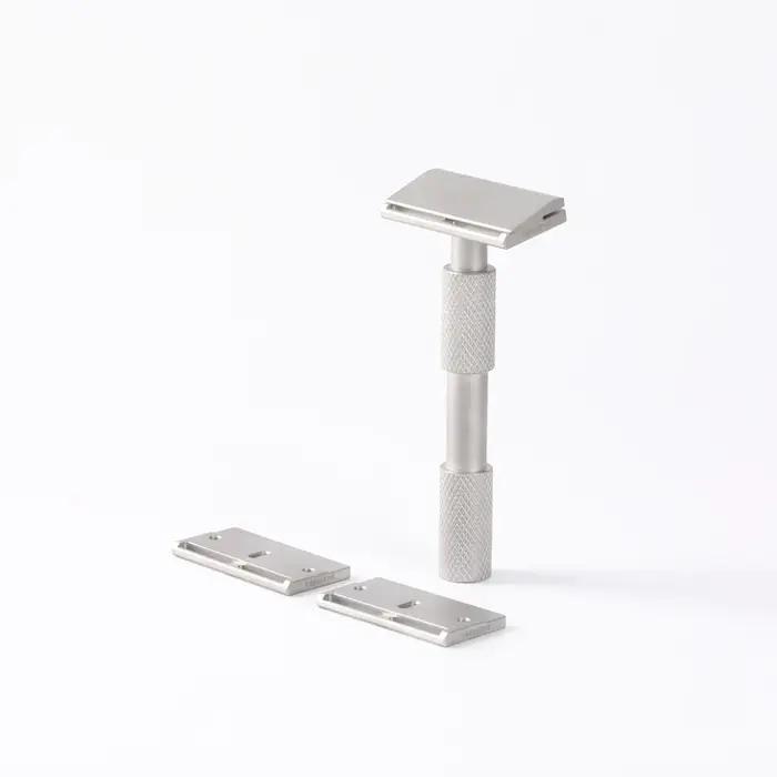 Rasoir de sécurité YAQI Aileron GEM Blade - Rasoir de rasage traditionnel avec 3 lames pour une coup