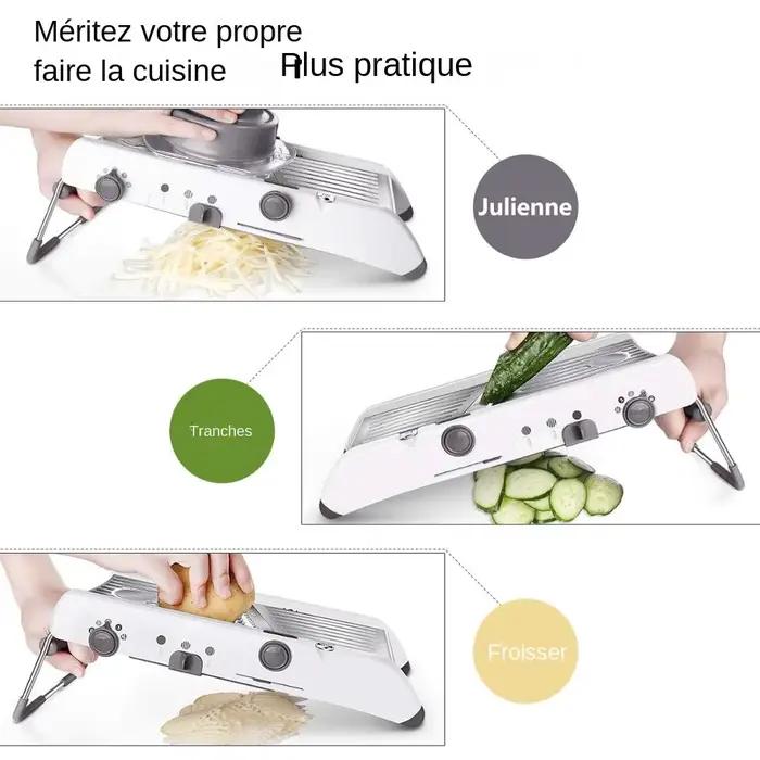 LMETJMA 18 Types réglable Mandoline trancheuse acier inoxydable légumes Julienner râpe oignon pomme de terre