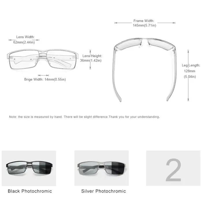 KINGSEVEN Hommes Polarisées Photochromiques lunettes de Soleil Femmes Caméléon Lunettes de Soleil UV