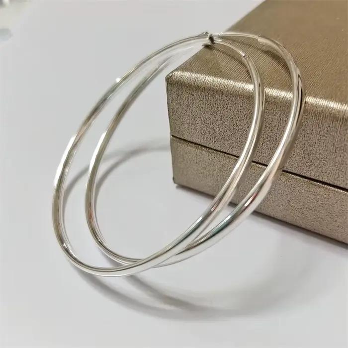 Senlissi-nouvelles boucles d'oreilles plaquées or 18 carats pour femmes, en argent Sterling 925, 3.0
