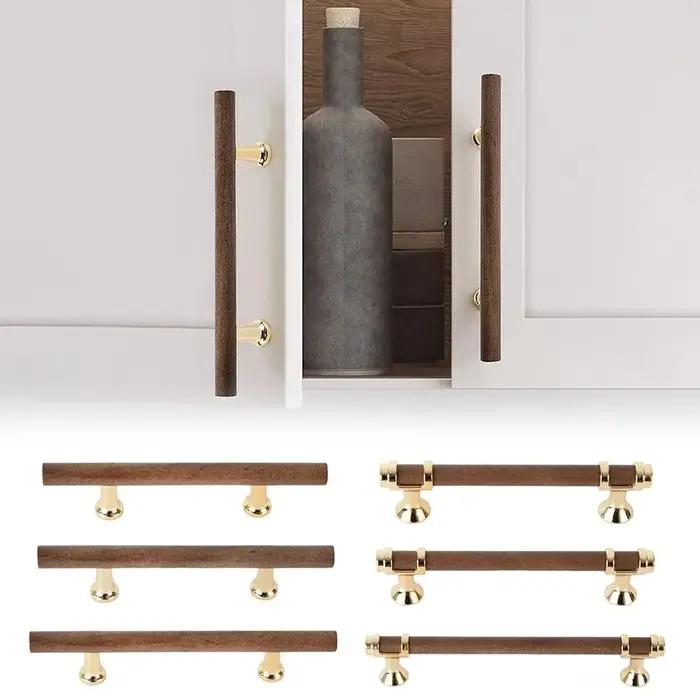 Poignees de porte en bois massif multifonctionnelles differentes tailles pour cuisine armoires meubles durables quincaillerie placards occasions speciales