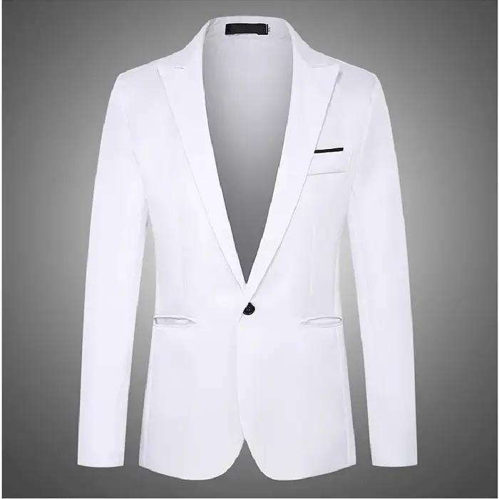 Veste de costume d'affaires décontractée pour hommes, tendance, légère, luxueuse, Slim, sans repassa