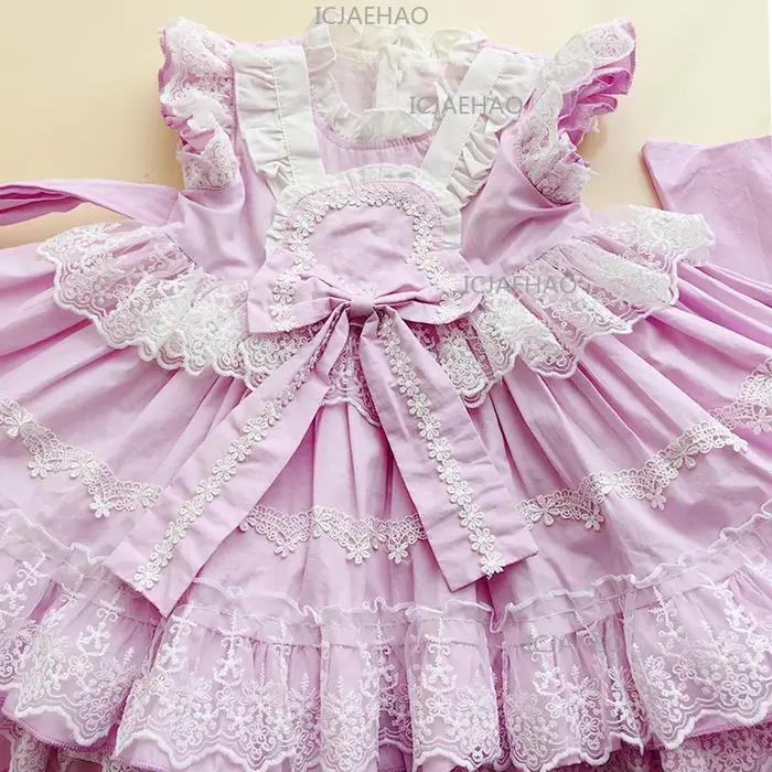Robe de princesse Lolita pour filles 2026, tenue de tutu pour bébé pour le premier anniversaire, rob