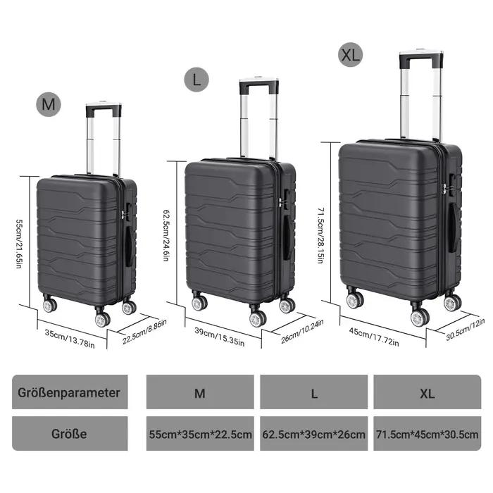 Anajqaqia Ensemble de valises 3 en 1 20 + 24 + 28 pouces, avec serrure TSA et 360 ° Roues et balan