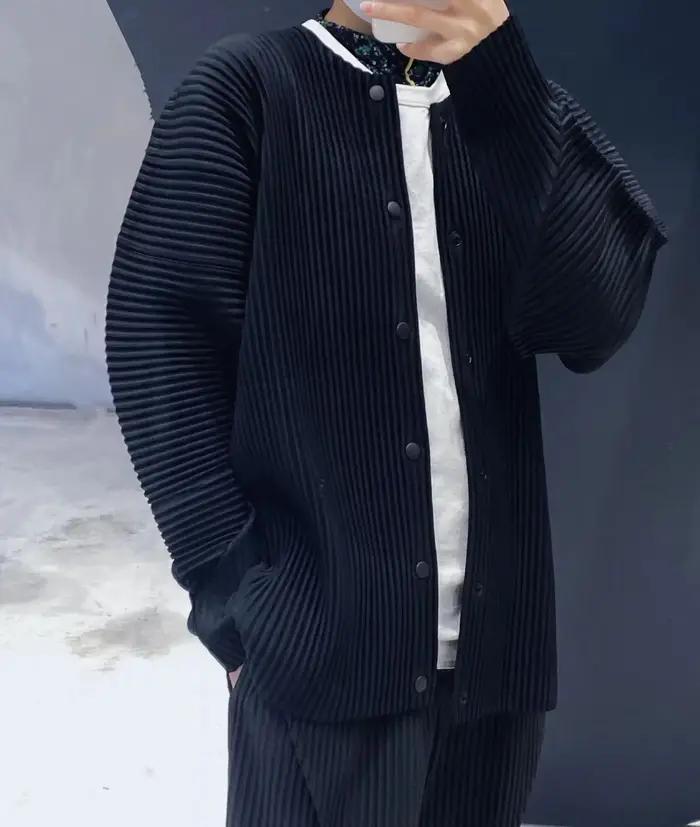 Miyake été 2025 nouveau Cardigan chemise veste plissée mode plissée tendance affaires banlieue polyv