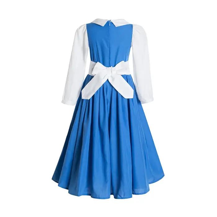 BELLE-Costume de Village Provincial Bleu, Robe de Princesse Deluxe D, la Bête, Poivre, GelBirthday,