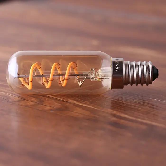 Ampoule de nuit tubulaire rétro E14 E12 220V 110V, variable 3W 2200K, Filament souple, lampe de Tabl