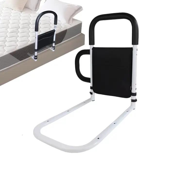 Barre de maintien de lit pour personnes âgées avec poches de rangement accoudoirs ergonomiques garde-corps anti-chute rail de prévention des chutes pour une nuit paisible et sécurisée