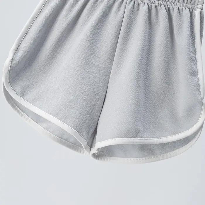 Short d'été pour garçons et filles, pantalons chauds confortables et décontractés de couleur unie po
