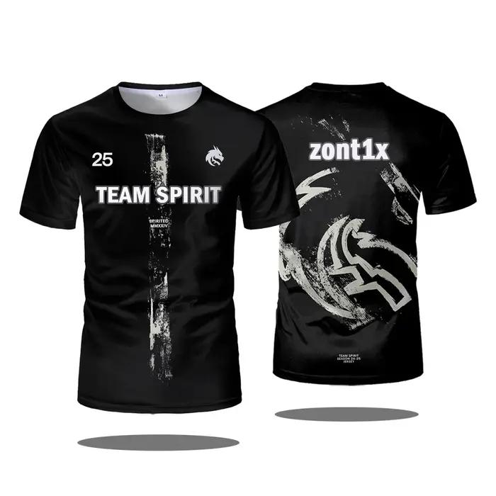 Équipe Esprit 2025 Nouveaux Maillots CS2 Esports Uniformes Donk T Shirts CSGO Jeu Formation Vêtement