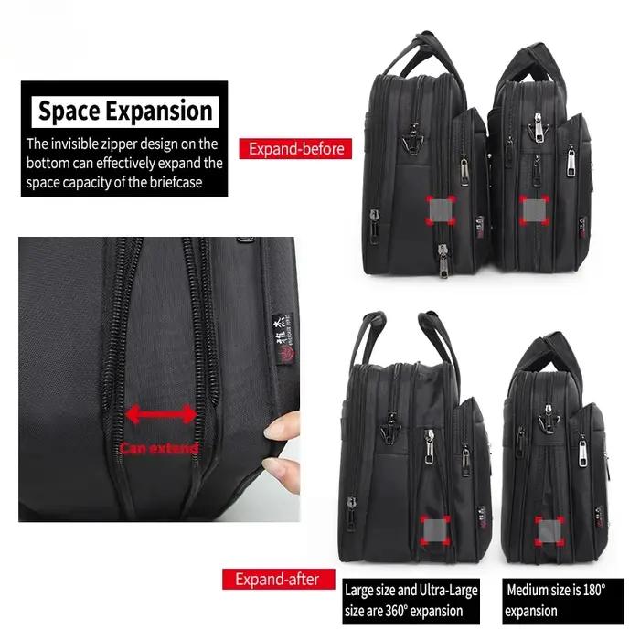 Yajie sac d'ordinateur d'affaires 19 pouces sac à main à la mode Oxford Bute sac à bandoulière grand