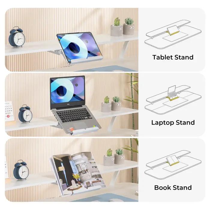 Bureau électrique sur pied avec égouts de proximité, bureau d'ordinateur ergonomique réglable, recom