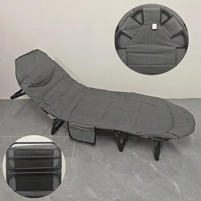 Lit pliant portable et multifonctionnel rembourré cadre en métal pour sieste à domicile ou bureau occasions spéciales détente et repos