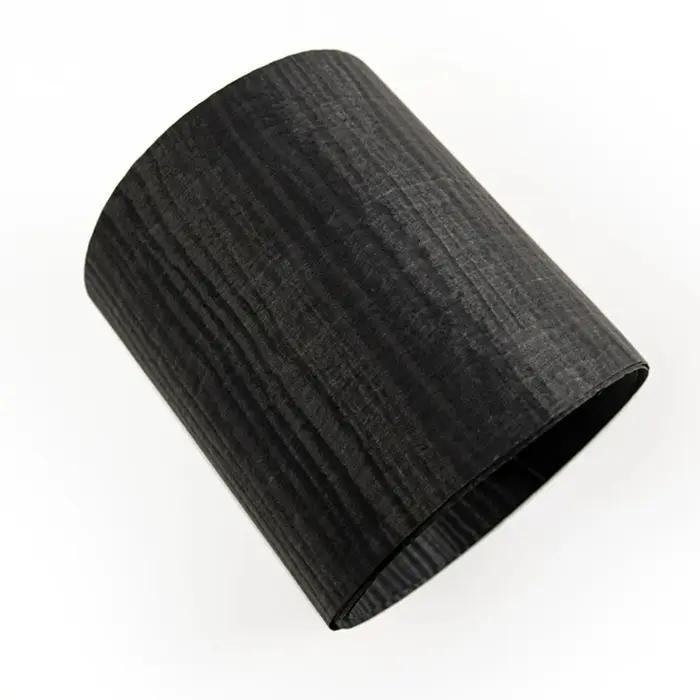 Placage en bois d'érable bouclé noir de carbone naturel 15x260cm pour la Surface de meubles et de dé
