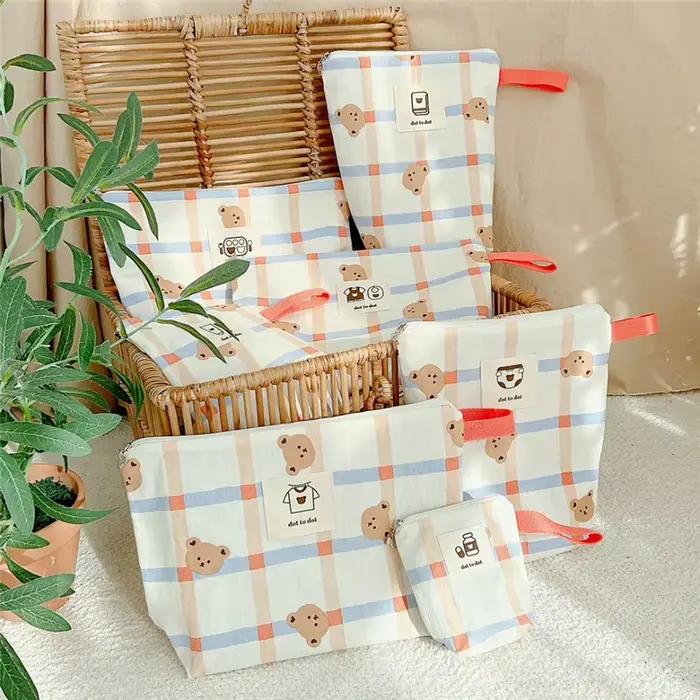 Sac rangement étanche couches bébé 7 pièces - Organisateur vêtements enfants maternelle toilette