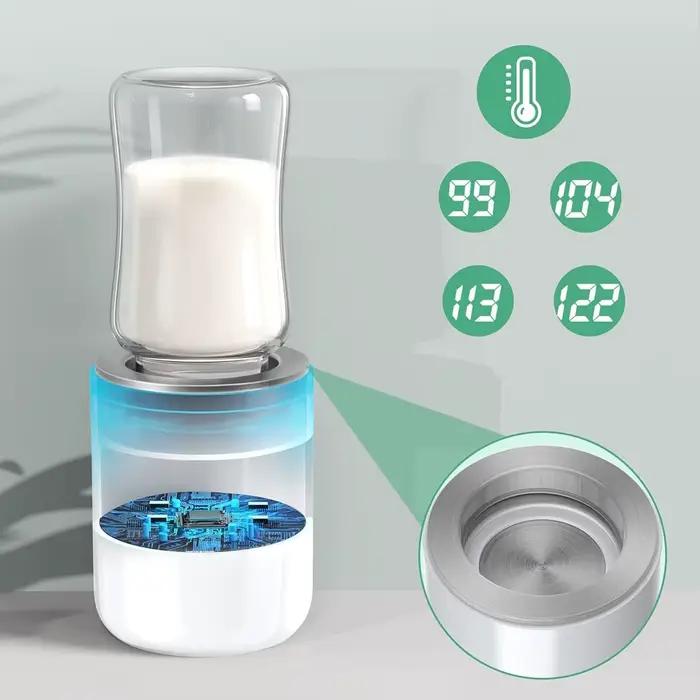 Chauffe-biberon portable BornBL N1S - Chauffe-lait rapide 8800 mAh avec 3 adaptateurs pour voyages et déplacements