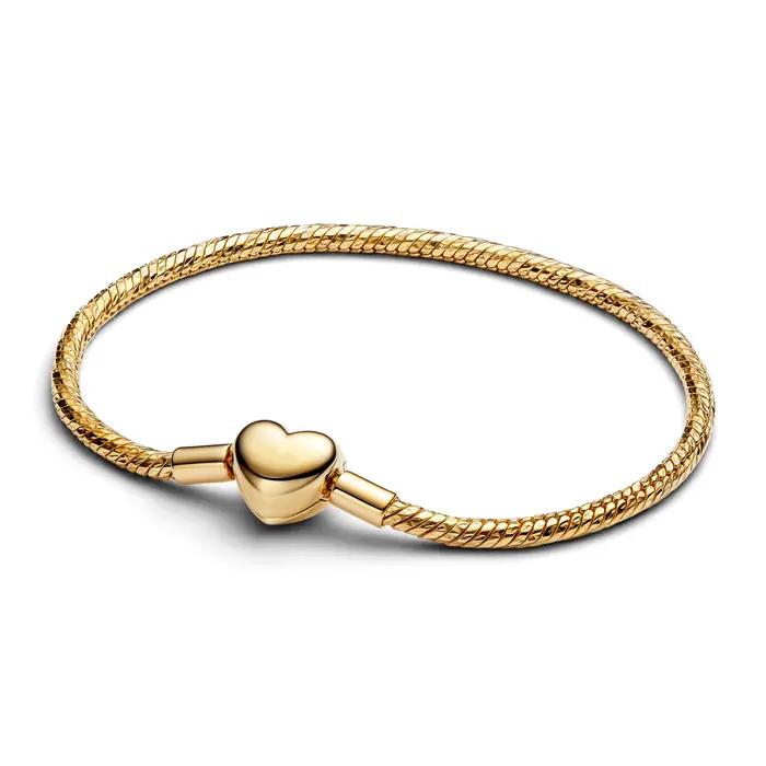 Bracelet en argent sterling 925% de luxe, maille tubulaire ronde en forme de cœur, serti de zircons,