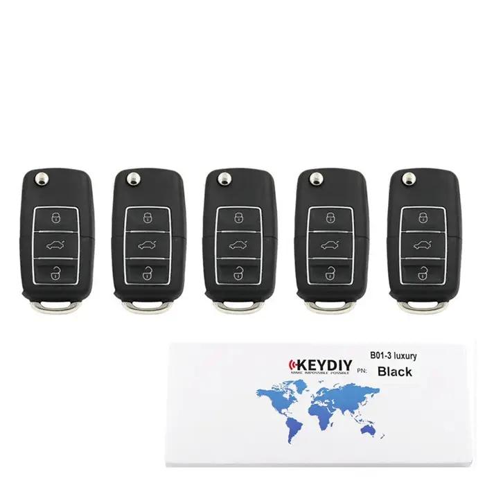 KEYDIY – clé de voiture à distance KD B01, 3 boutons, noir de luxe, pour programmeur KD900/MINI/KD-X