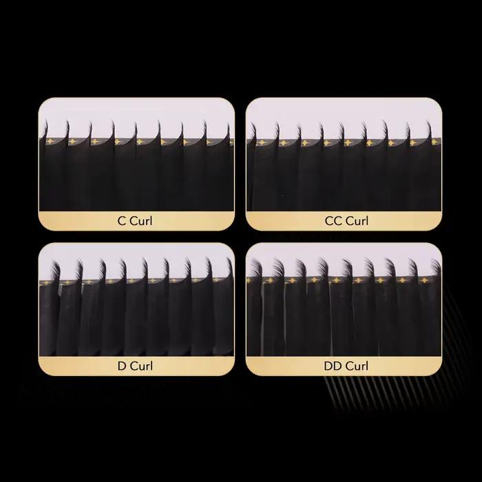 Lashprofessor 10 plateaux/lot fournitures de cils classiques en gros naturel doux mat noir individue
