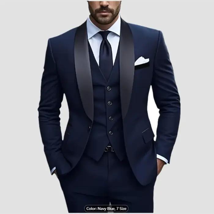 Costume de bal de smoking pour hommes, coupe cintrée, blazer de mariage pour marié, robe de luxe de