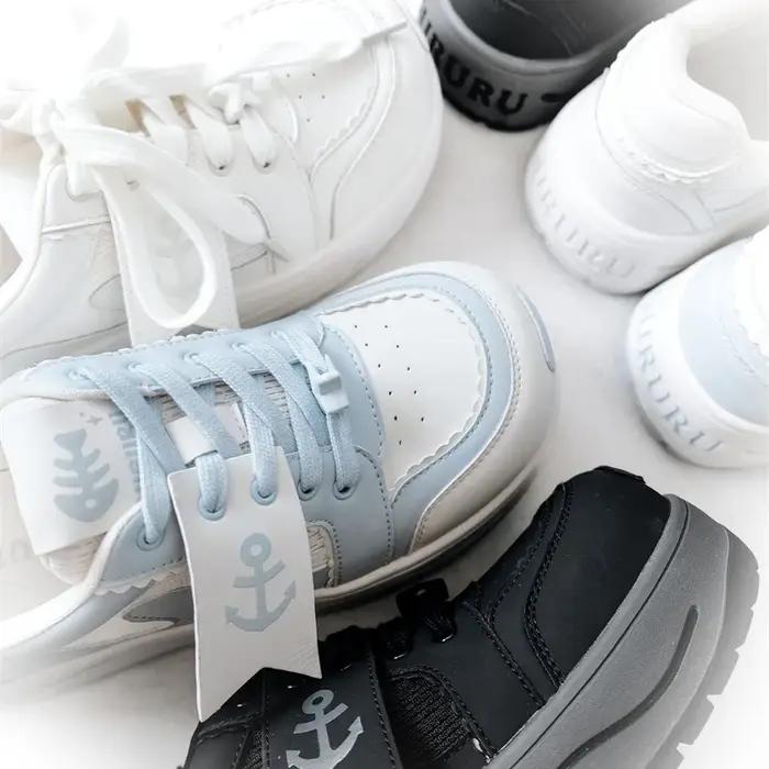Navy Run Gururu Original marin Style chaussures simples été Lolita filles baskets à semelles épaisse