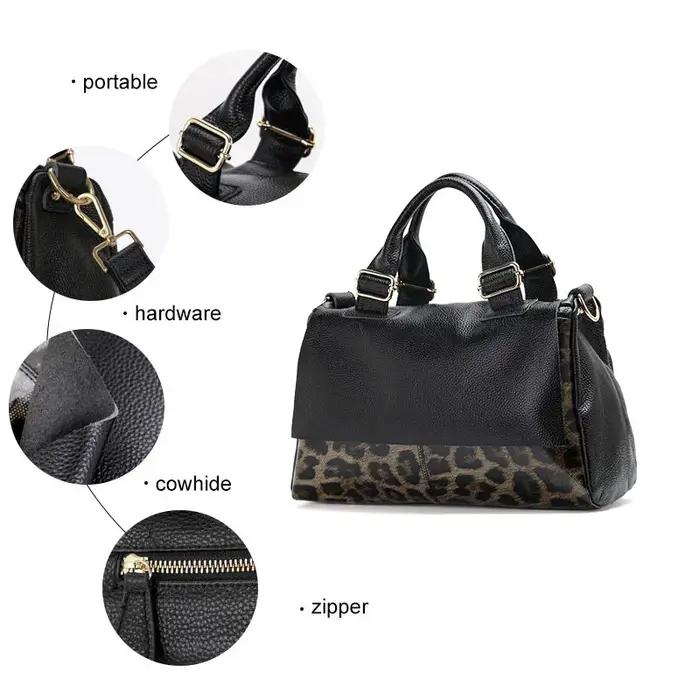 Aidrani sac à main en cuir véritable 2025 sac de mode pour femmes premium imprimé léopard marque de