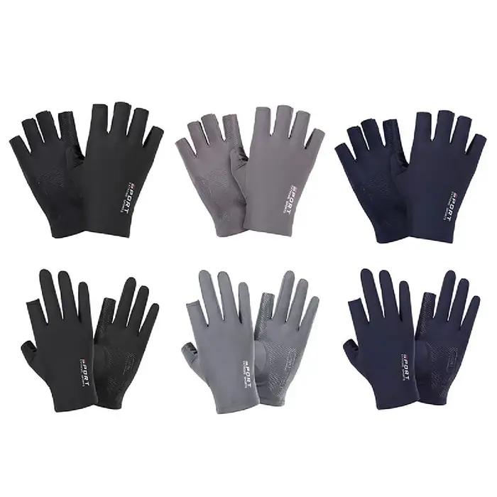 Gants de pêche pour Sport de plein air, 1 paire, écran tactile, équipement de protection fin Anti Uv
