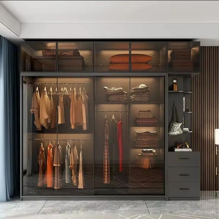Armoires sur mesure, unités de rangement pour chambre à coucher, armoires de luxe de style italien,